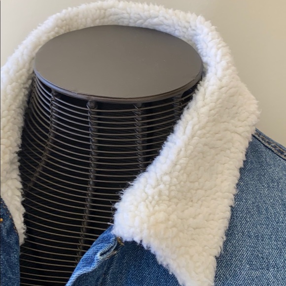 Body lined warm denim jacket - Picture 2 of 8